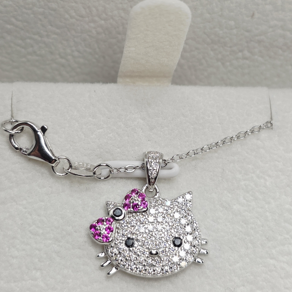 ✨ Sparkling Hello Kitty Moissanite Necklace ✨ S925 SILVER